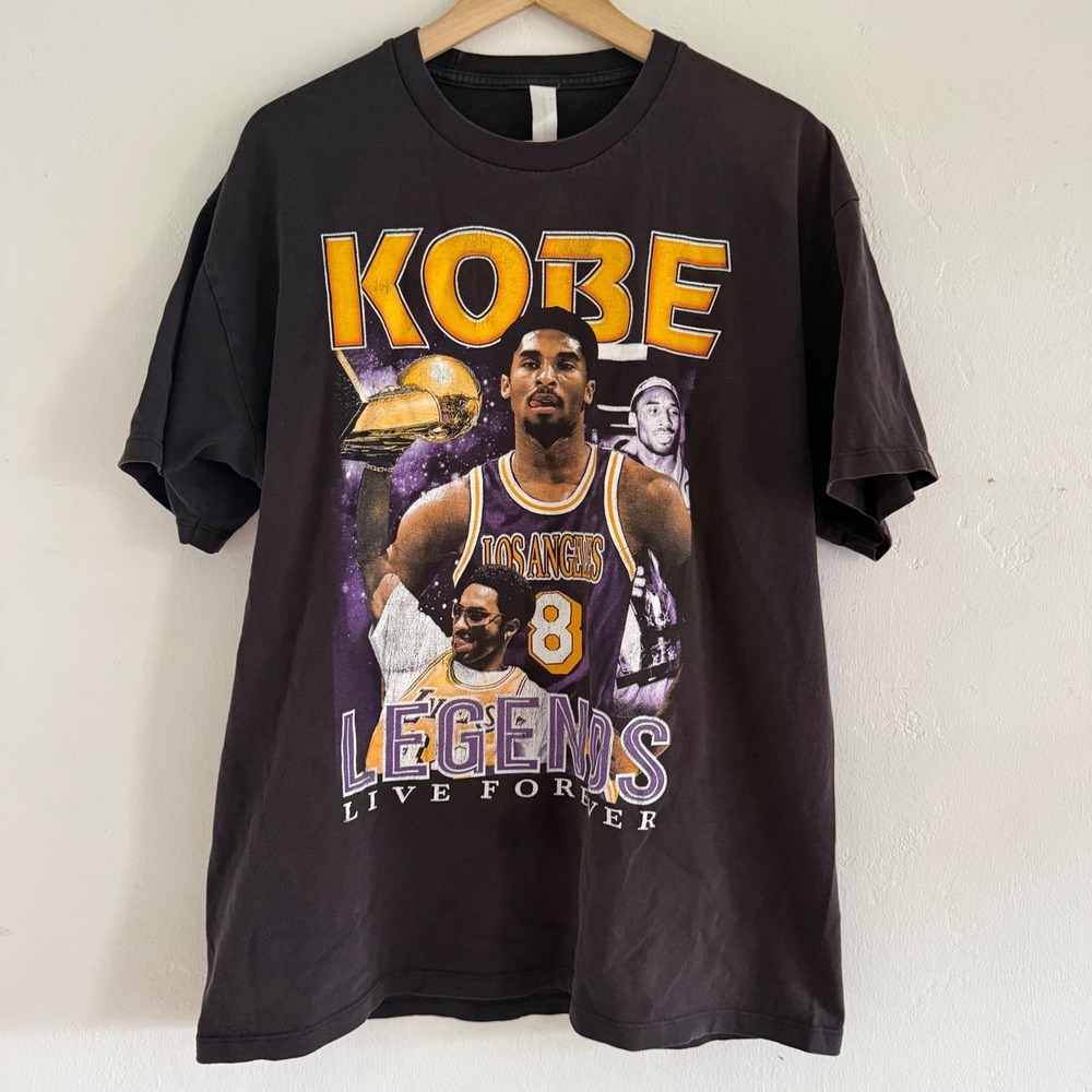 Kobe Bryant Legends Live Forever Graphic Tee Shirt Black Mens XL‎ XL Lakers NBA